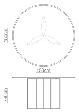 LORCA - Round tempered glass table with wood base by Casa Magna - view 3